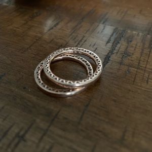 Two Pandora Rose Rings